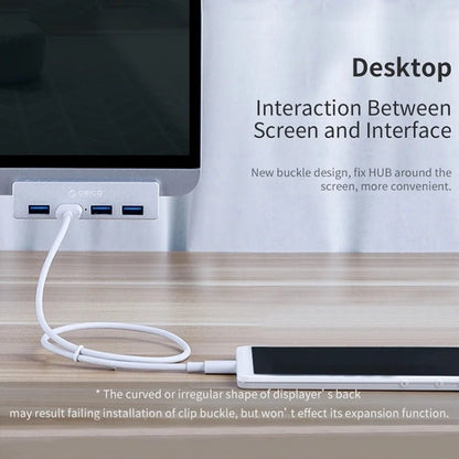 USB 3.0 Clip - On Hub - 4 - Port Aluminum Alloy for Desktop - EGBull