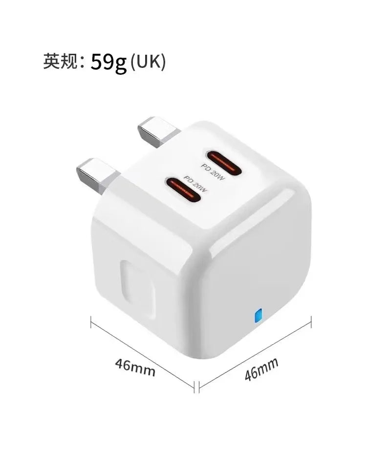 Dual - Port 40W USB - C PD Fast Charger – 20W + 20W Output - EGBull
