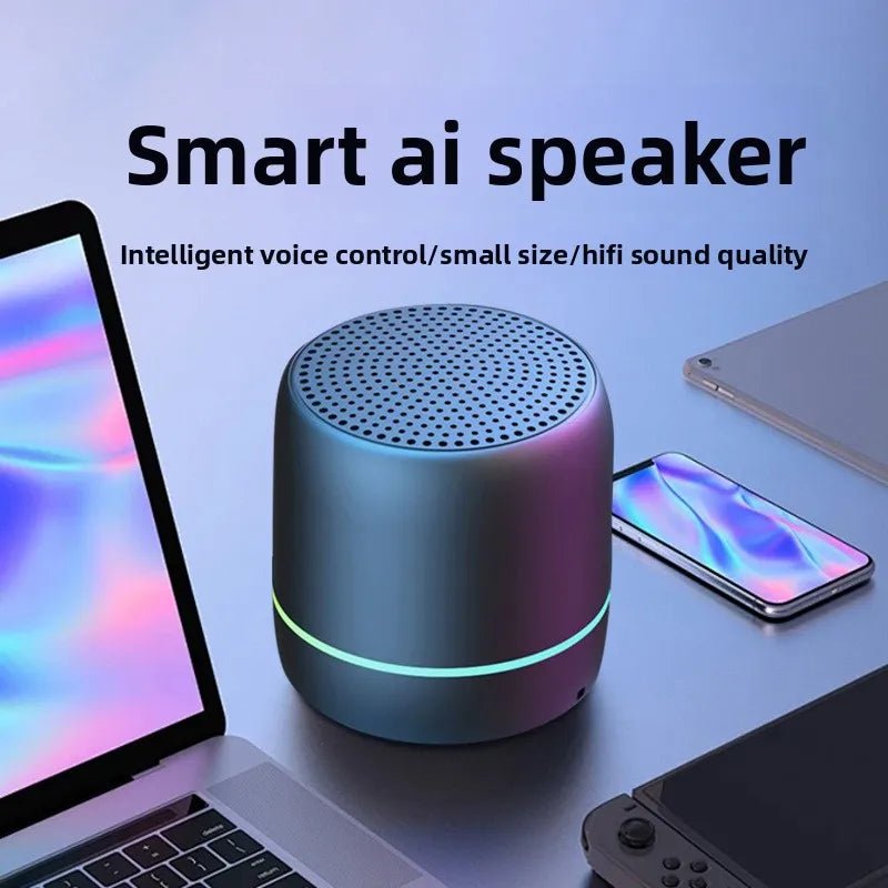 Portable Mini Outdoor Bluetooth Speaker with AI Voice Control & Wireless Subwoofer - EGBull