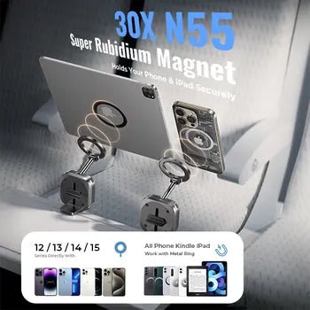 2025 Portable Airplane Travel Phone Holder for Luggage & Tray Table - Foldable & Adjustable Hands - Free Mount - EGBull