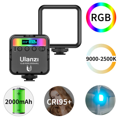 Ulanzi VL49 RGB Magnetic Mini Video Light - EGBull