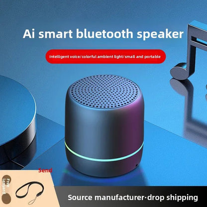 Portable Mini Outdoor Bluetooth Speaker with AI Voice Control & Wireless Subwoofer - EGBull