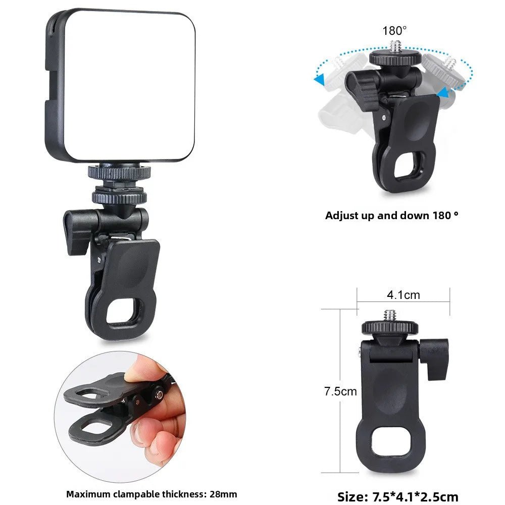 Mini Portable LED Video Light - Full Color RGB Camera Flash for Photography - EGBull