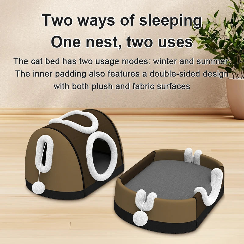 Easy-Clean Pet Bed with Removable Cover