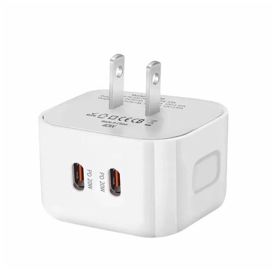 Dual - Port 40W USB - C PD Fast Charger – 20W + 20W Output - EGBull
