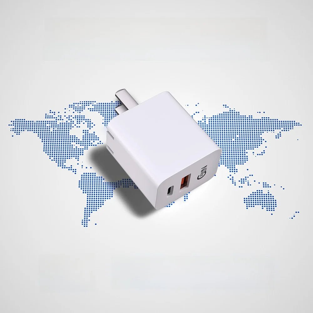 30W GaN Fast Charger - Dual Port Foldable Plug - EGBull