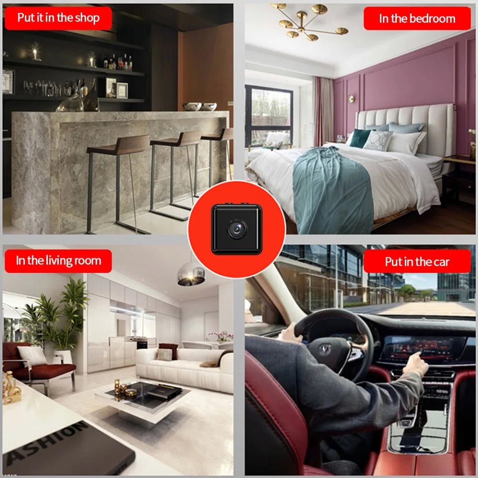 Mini HD Wireless Security Camera with Night Vision & Sound Detection - EGBull