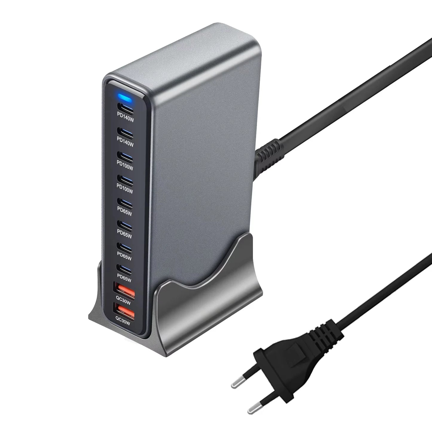 USB - C 800W 10 - Port GaN PD Charging Station | Desktop & Laptop Fast Charger EU Plug - EGBull