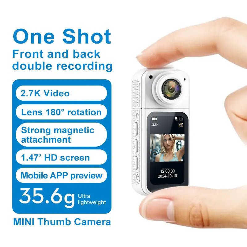 Portable 2.7K Wireless Camera 60 FPS – Mini HD Surveillance / Recording Cam - EGBull
