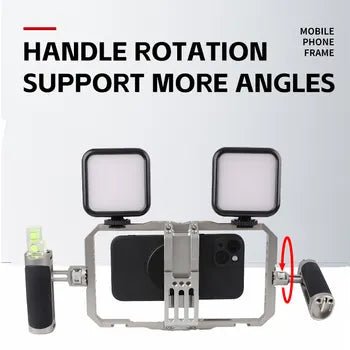 Smartphone Vlogging Kit with Grip Stabilizer, Tripod, Microphone & LED Fill Light - Mobile Video Rig - EGBull