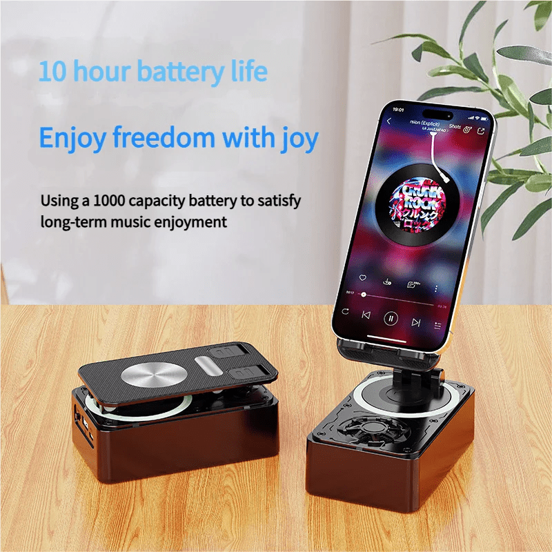 360° LED Bluetooth Wireless Speaker with Power Bank & Desktop Phone Holder - EGBull
