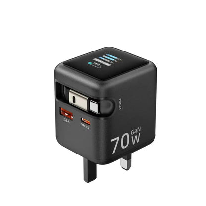 70W Dual - Port USB - C Wall Charger – PD & QC Fast Charging Cube Adapter - EGBull