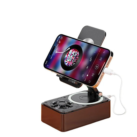 360° LED Bluetooth Wireless Speaker with Power Bank & Desktop Phone Holder - EGBull