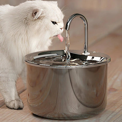 Quiet Stainless Steel Pet Water Fountain - EGBull