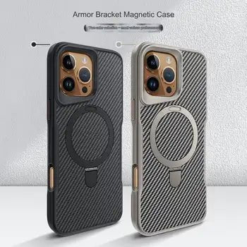 iPhone 16 Pro Max MagSafe Case with Hidden Kickstand - Shockproof Acrylic Clear Hard Case - EGBull