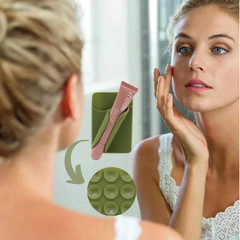 Multifunctional Silicone Suction Cup Phone Holder – Lipstick, Card & Lip Gloss Tray - EGBull