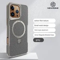 iPhone 16 Pro Max MagSafe Case with Hidden Kickstand - Shockproof Acrylic Clear Hard Case - EGBull