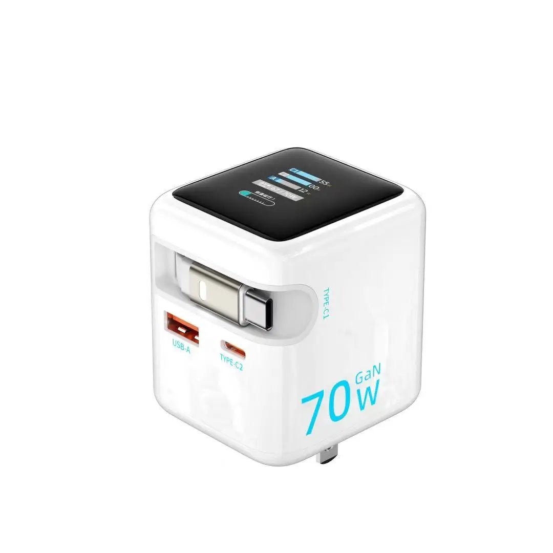 70W Dual - Port USB - C Wall Charger – PD & QC Fast Charging Cube Adapter - EGBull