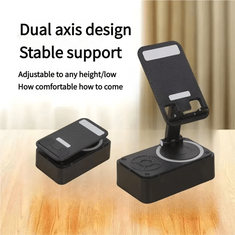 360° LED Bluetooth Wireless Speaker with Power Bank & Desktop Phone Holder - EGBull