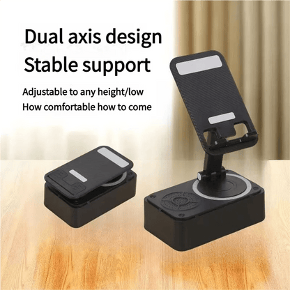 360° LED Bluetooth Wireless Speaker with Power Bank & Desktop Phone Holder - EGBull