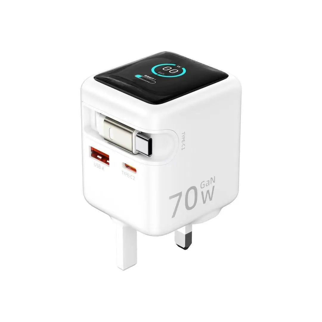 70W Dual - Port USB - C Wall Charger – PD & QC Fast Charging Cube Adapter - EGBull