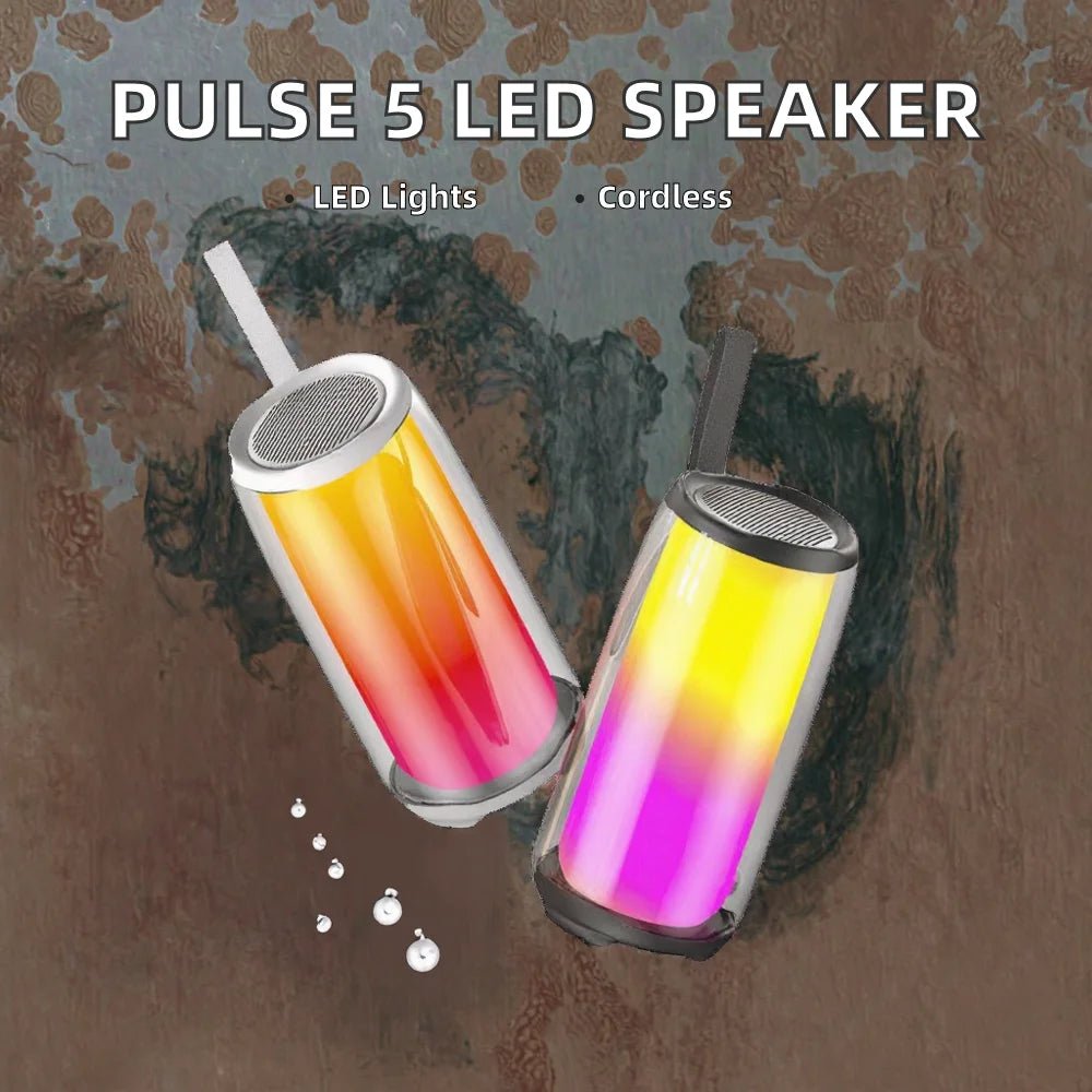 Portable 10 W Pulse Bluetooth Speaker with Blue LED Lights - EGBull