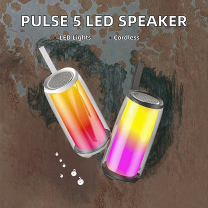Portable 10 W Pulse Bluetooth Speaker with Blue LED Lights - EGBull