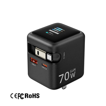 70W Dual - Port USB - C Wall Charger – PD & QC Fast Charging Cube Adapter - EGBull