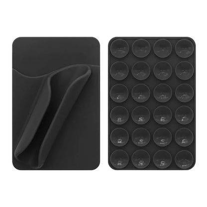 Multifunctional Silicone Suction Cup Phone Holder – Lipstick, Card & Lip Gloss Tray - EGBull