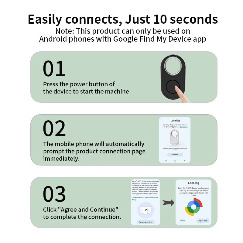 Smart GPS Bluetooth Tracker – Compatible with Google Find My Device - EGBull