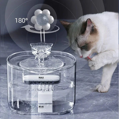 Cute Cat-Shaped Stainless Steel Pet Water Fountain