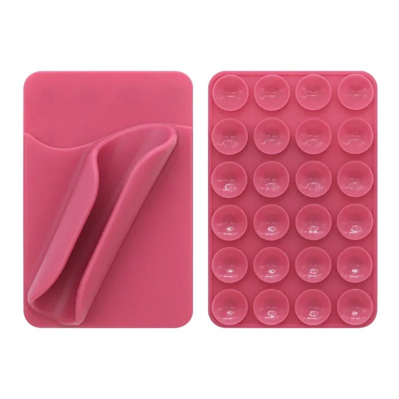 Multifunctional Silicone Suction Cup Phone Holder – Lipstick, Card & Lip Gloss Tray - EGBull