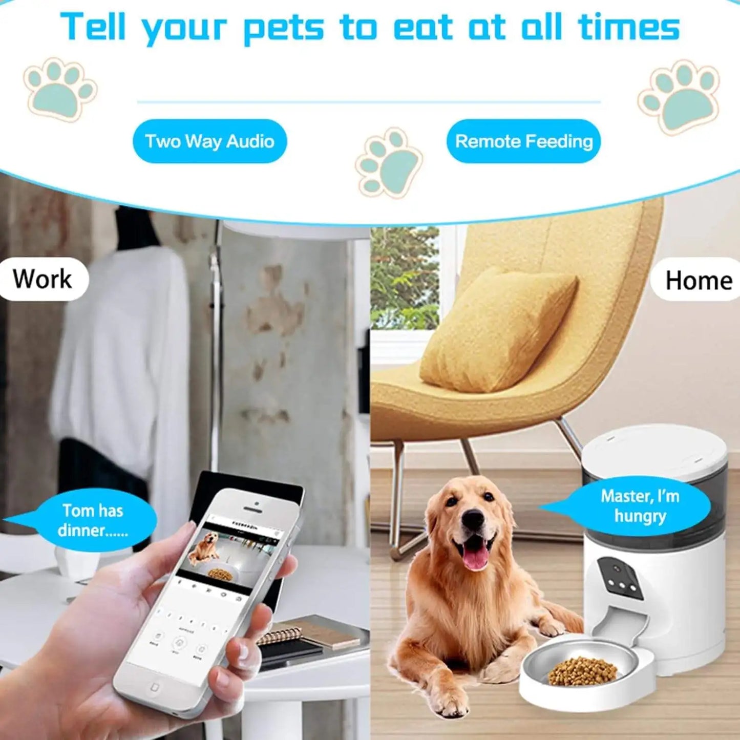 Smart Pet Feeder with Camera & Voice Control - EGBull