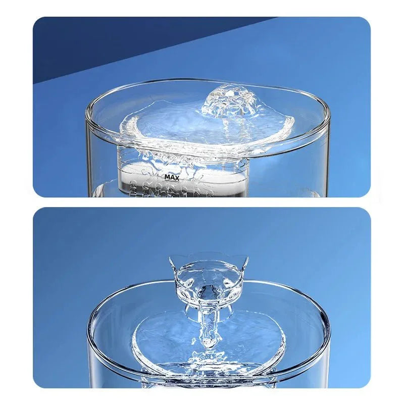 Cute Cat-Shaped Stainless Steel Pet Water Fountain