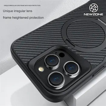 iPhone 16 Pro Max MagSafe Case with Hidden Kickstand - Shockproof Acrylic Clear Hard Case - EGBull