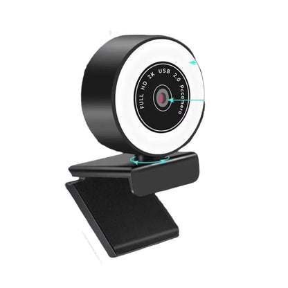 4K/2K USB Streaming Webcam with Ring Light for PC/Mac - EGBull