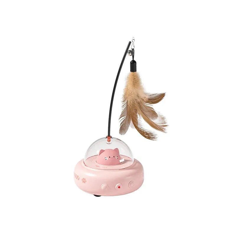 Smart Auto-Rotating Cat Toy 14.5*14.5*9.2CM pink