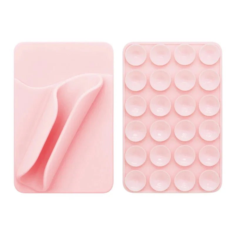 Multifunctional Silicone Suction Cup Phone Holder – Lipstick, Card & Lip Gloss Tray - EGBull