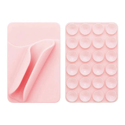 Multifunctional Silicone Suction Cup Phone Holder – Lipstick, Card & Lip Gloss Tray - EGBull
