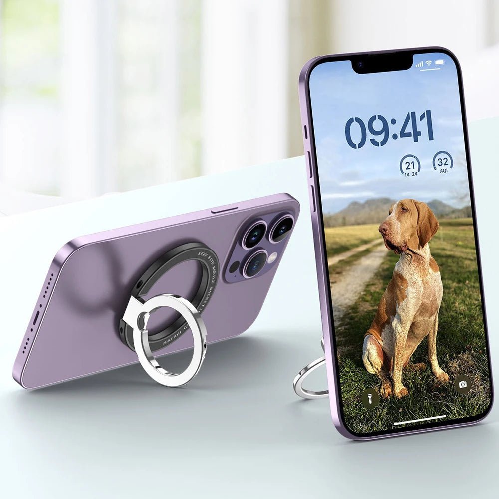 New Magnetic Mobile Phone Ring Holder Zinc Alloy 360 Rotary Hands - Free Design - EGBull