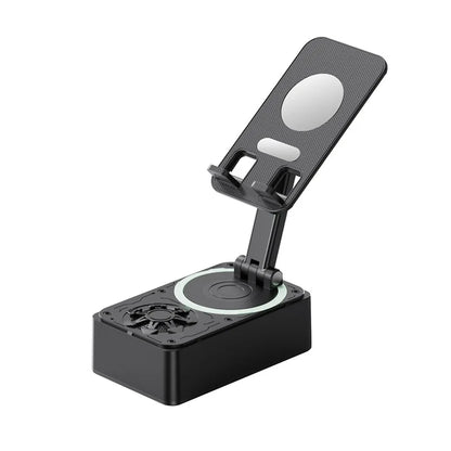 360° LED Bluetooth Wireless Speaker with Power Bank & Desktop Phone Holder - EGBull