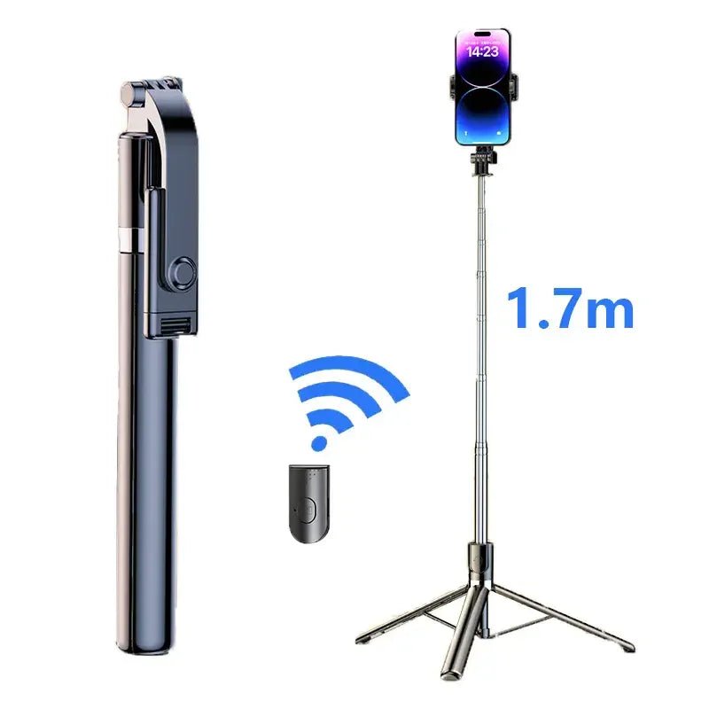 R1SL Portable Selfie Stick Tripod 1700mm with Wireless Fill Light - EGBull