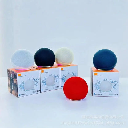 Portable 5th - Gen Echo Dot - Style Smart Speaker with RGB LED & Mini Subwoofer - EGBull