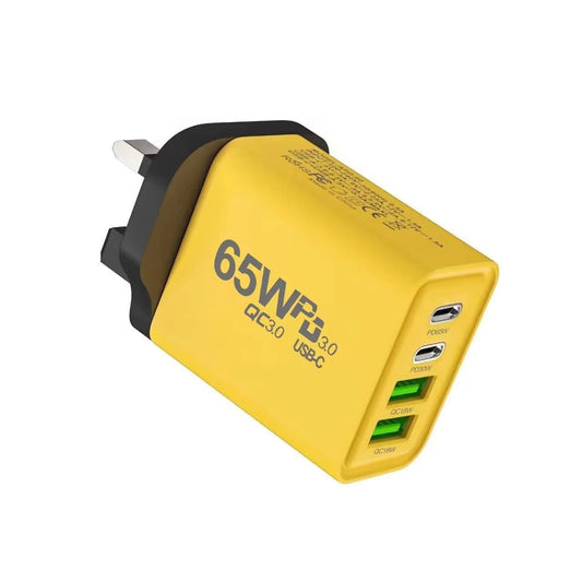 65W PD 3.0 GaN Travel Charger – 2x USB - C & 2x USB - A (US/EU/UK) - EGBull