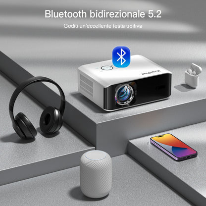 Portable 1080P Smart WiFi Mini Projector | LED LCD Home Theater Android Projector - EGBull