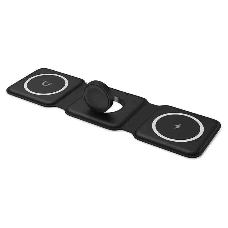 Foldable 3 - in - 1 Magnetic Wireless Charger – 15W Fast Charge QC3.0 - EGBull