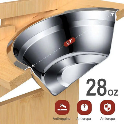 Adjustable Elevated Pet Bowl Stand - EGBull