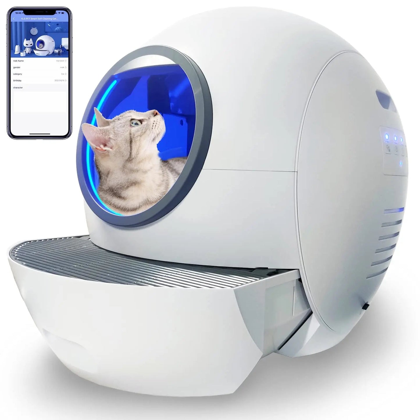 EGBULL Automatic Self - Cleaning Cat Litter Box - EGBull
