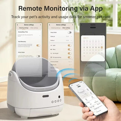 Open - Top Automatic Self - Cleaning Cat Litter Box - EGBull